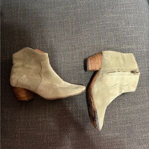 ISABEL MARANT Etoile The Dicker Suede Ankle Boots Zip Women 37